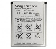 Acumulator Baterie Sony Ericsson K800 W850 W880 BST-33 foto