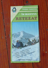 Harta - in masivul Retezat - trasee turistice - 1984 foto