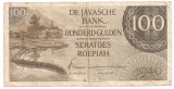 INDIILE OLANDEZE NETHERLANDS INDIES 100 GULDEN 1946 F