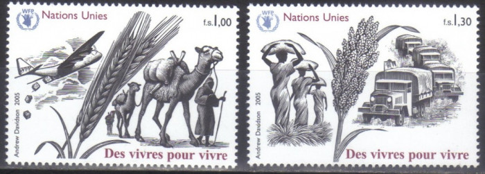 NATIUNILE UNITE ONU - GENEVA 2005, Transporturi, Fauna, serie neuzata, MNH