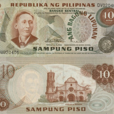 !!! FILIPINE - 10 PISO 1970 - P 154 - UNC