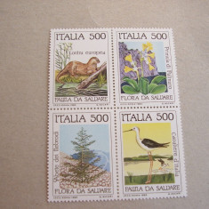 Italia 1985 fauna flori MI 1926-1929 bloc MNH w03