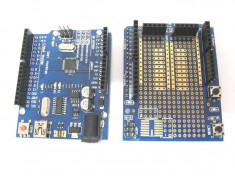 Set placa dezvoltare Arduino + placa de extensie cu breadboard foto