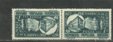 Romania 1948 - FABRICA DE TIMBRE, 7.5 lei PERECHE TETE-BECHE B1 foto