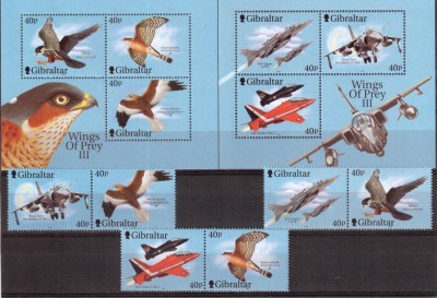 GIBRALTAR 2001, Aviatie, Fauna - Pasari, serie neuzata, MNH foto