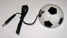 Mouse optic USB in forma de minge fotbal foto