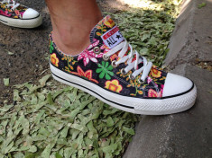 Tenesi/Tenisi Converse All Star Dama Fete Ieftini Flori Floricele Floral 38 foto