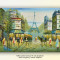 Paris - bulevard animat 3 - ulei, in cutit, 90x60cm