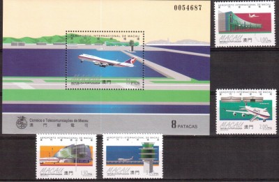 Macau, Macao, 1995, Aviatie, serie neuzata, MNH foto