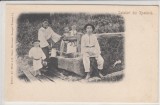 SALUTARI DIN ROMANIA , FAMILIE IN COSTUME POPULARE , TIPURI DIN ROMANIA