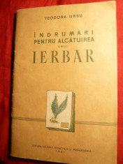 T.Ursu - Indrumari pt. alcatuirea unui Ierbar - Ed. 1957 foto