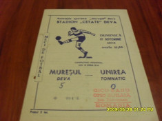 program Muresul Deva - Unirea Tomnatic foto