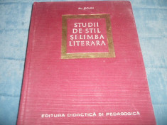 AL. BOJIN - STUDII DE STIL SI LIMBA LITERARA foto