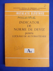 INDICATOR DE NORME DE DEVIZ PENTRU LUCRARI DE AUTOMATIZARE ( At ) - 1981 foto