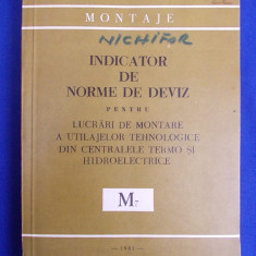 INDICATOR DE NORME DE DEVIZ PENTRU LUCRARI DE MONTARE CENTRALE ( M7 ) - 1981