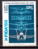 CHILE 1988, Aviatie, serie neuzata, MNH, Nestampilat