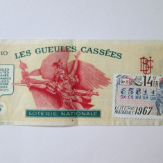 BILET LOTERIA FRANCEZA 1967