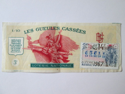 BILET LOTERIA FRANCEZA 1967 foto