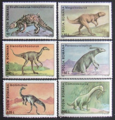 ROMANIA 1341/1994 - ANIMALE PREISTORICE, 6 VALORI NEOBLITERATE - RO 0251 foto