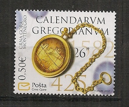 Muntenegru.2007 425 ani Calendarul Gregorian SM.870