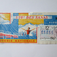 BILET LOTERIA FRANCEZA 1967