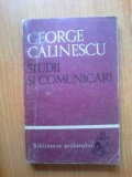 D5 Studii Si Comunicari - George Calinescu