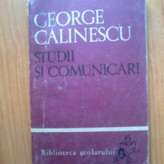 d5 Studii Si Comunicari - George Calinescu