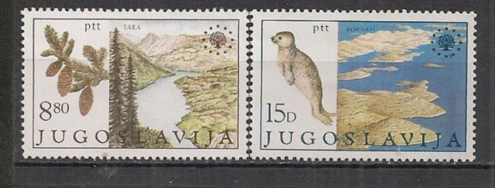 IUGOSLAVIA 1982 &ndash; PROTEJAREA NATURII, serie nestampilata, PT6