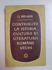 CONTRIBUTII LA ISTORIA CULTURII SI LITERATURII ROMANE VECHI , 1972 foto