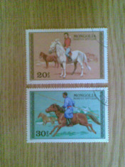 MONGOLIA (2417) - CALARETI - timbre stampilate foto
