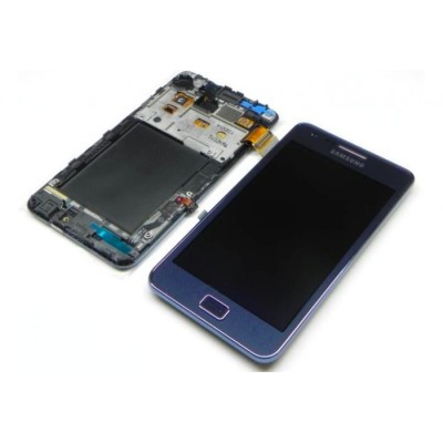 Display Samsung S2+ plus i9105 albastru touchscreen rama foto