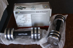 KETTLER set gantere crom, 2x5 Kg, sau 2x4 Kg, noi foto