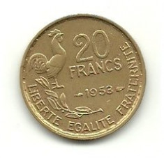 Franta 20 francs 1953 cc foto