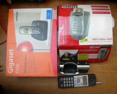 Vind un set de 4 telefoane DECT DEFECTE !!!! pentru piese !!!! pret f bun ! foto