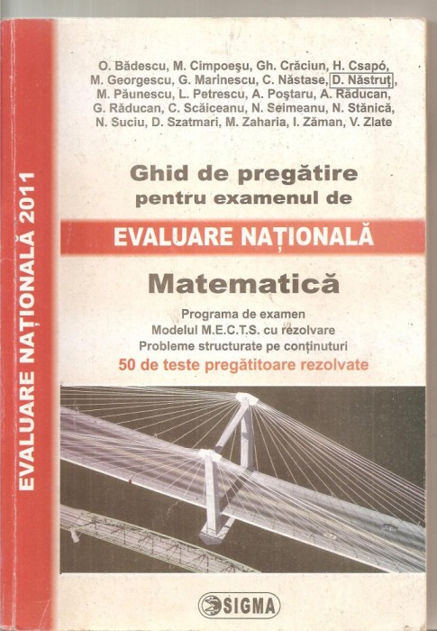 (C5905) MATEMATICA GHID DE PREGATIRE PENTRU EXAMENUL DE EVALUARE NATIONALA, 2010