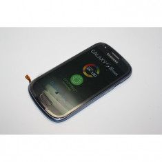 Display Samsung S3 mini albastru i8190 touchscreen rama foto