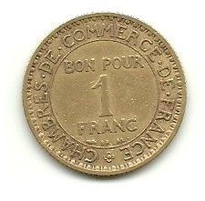 Franta 1 franc 1921 cc foto
