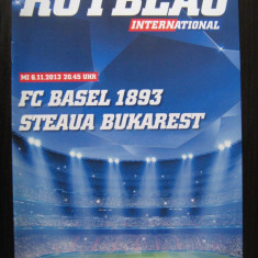 FC Basel - Steaua Bucuresti (6 noiembrie 2013) / program de meci