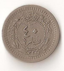 Moneda 40 para 1327/4 (1911) - Turcia foto