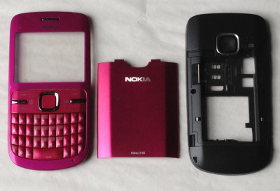 Carcasa Nokia C3 roz pink originala / Carcasa este noua foto