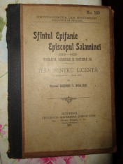 Sfantul Epifanie episcopul Salaminei-biografia,scrierile si doctrina sa/ an1902 foto
