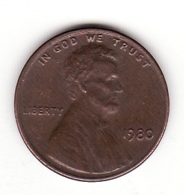 U.S.A. 1 cent 1980 foto