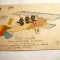 Ilustrata - Caricatura -Avion cu Pisici ,semnat Geo ,circ.1946 ,color Ed. D&#039;Art
