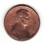 U.S.A. 1 cent 1986 D