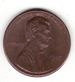 U.S.A. 1 cent 1987