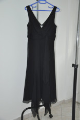 Rochie de seara neagra din voal-crep, marca NEXT, femei mar 40/ UK 12 foto