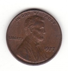 U.S.A. 1 cent 1977 foto