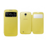 Husa cover S-View Samsung Galaxy S4 i9500 i9505 galbena ORIGINALA, Galben, Alt model telefon Samsung, Cu clapeta