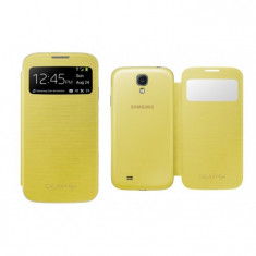 Husa cover S-View Samsung Galaxy S4 i9500 i9505 galbena ORIGINALA