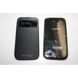 Husa Flip Cover S-View Samsung S4 i9500 neagra, Negru, Alt model telefon Samsung, Cu clapeta